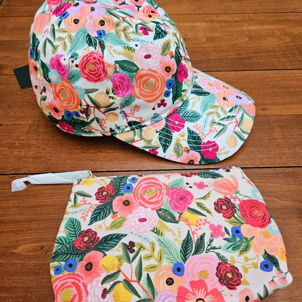 Rifle Paper Co Bundle - Baseball Cap and Cloth Bag - NWT!!!!